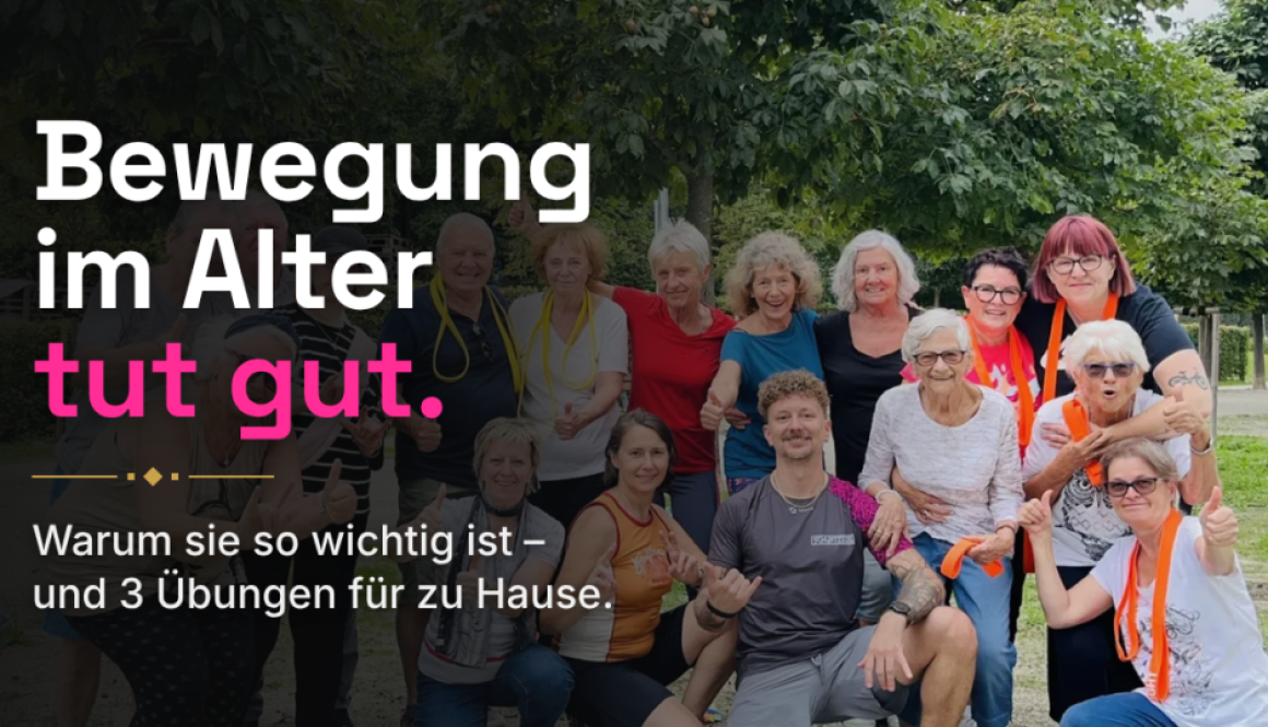 Bewegung im Alter tut gut. Warum sie so wichtig ist – und 3 Übungen für zu Hause