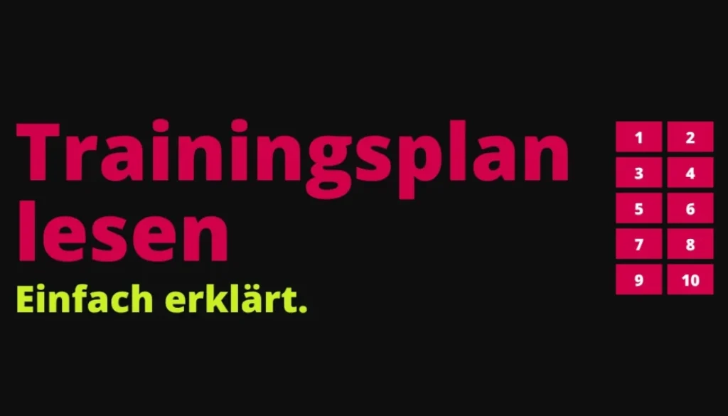Trainingsplan lesen – einfach erklärt